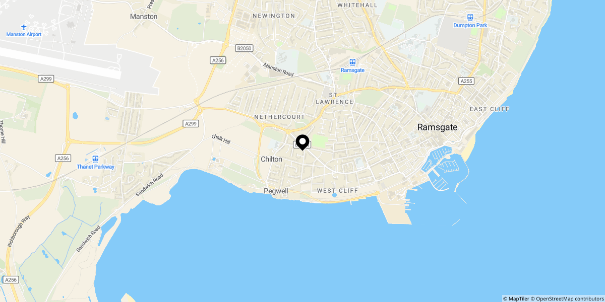 Approximate location of Goodwin Road, Ramsgate, Kent, CT11 0LP