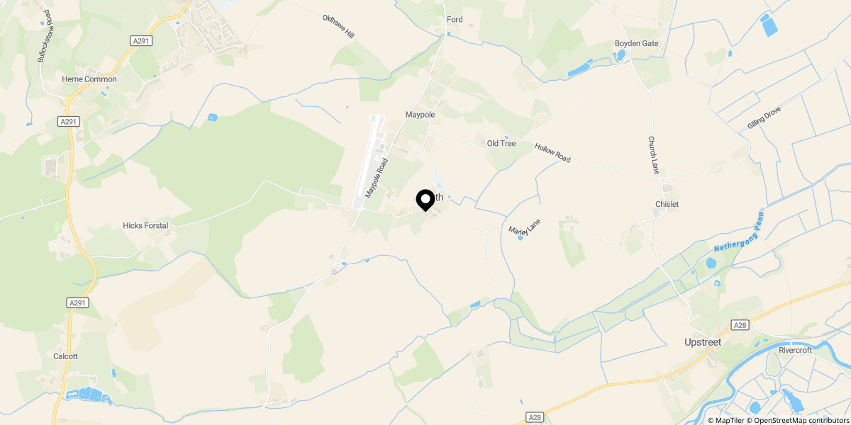 Approximate location of Church Road, Hoath, Canterbury, Kent, CT3 4JT